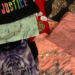 Girls tops long sleeves 10/12 name brand